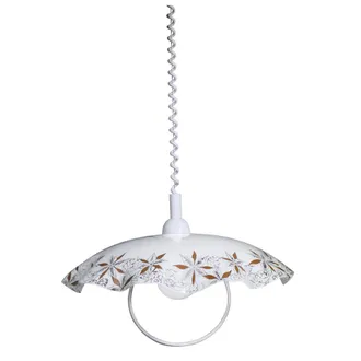Energy Saliscendi D45 1xe27 Montatura Bianca Vetro Lastra Bianco E Energy Brigitta