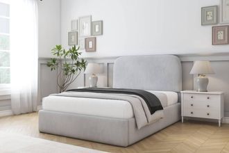 Comfort Beds Diana Naples Bed Frame With Mattress-45 Upholstered in Silver | Size: Single