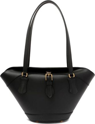 Dolce & Gabbana Black Leather Shoulder Bag with Flap