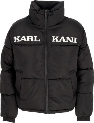 Karl Kani Retro Essential Puffer Jas Vrouwen - Dames - Winterjassen - Zwart - S - Polyester - Jassen