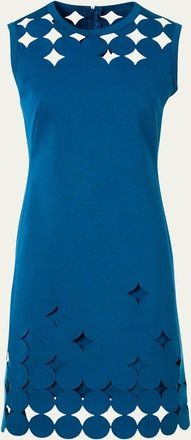 Akris Dot Cutout Sleeveless Sheath Dress