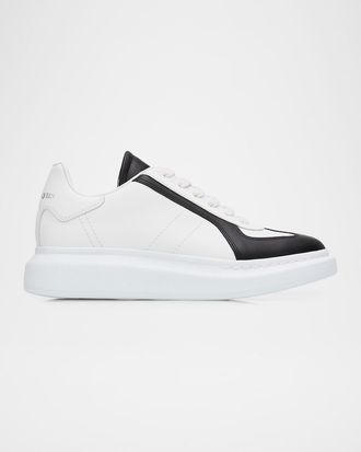 Alexander McQueen Mens Oversized Leather Low-Top Sneakers