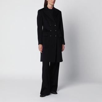 Dolce & Gabbana Cappotto doppiopetto nero in lana