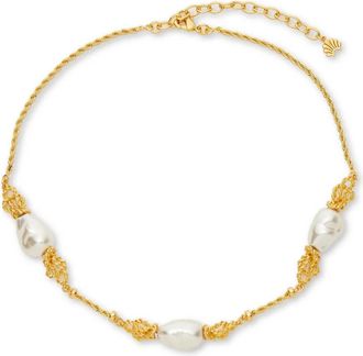 Lele Sadoughi Womens Chateau Rope Necklace In Pearl