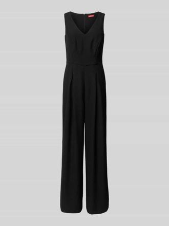 Esprit Jumpsuit in unifarbenem Design in Black, Größe 34