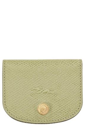 Longchamp Epure Leather Card Case in Almond Green at Nordstrom