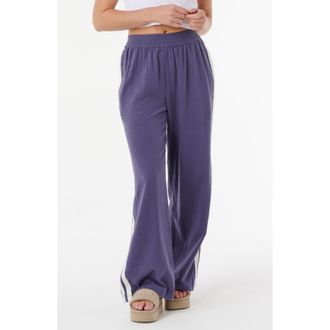 Rip Curl Luxe Surf Wide Leg Cotton Pants in Navy at Nordstrom, Size Xx-Small