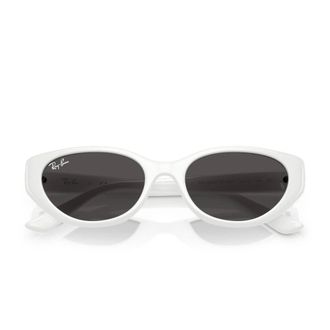 Ray-Ban Sunglasses, unisex, White, Size: 55 MM Aviator Sunglasses