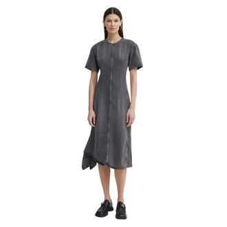 Remain Drapy Denim Jurk - Dames - Casual kleedjes - Zwart - S - Denim - Kleedjes