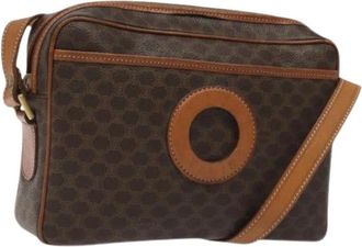 Celine Pre-owned Cross Body Bags, female, Brown, Size: ONE SIZE Pre-owned Vintage macadam shoulder bag