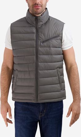 Cole Haan Mens 26.5 Zip Front Quilted Vest - Black Size Medium