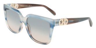 Ferragamo SF2109S 314 Womens Sunglasses Blue Size 58