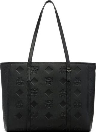 MCM Medium Toni Top-Zip Shopper in Maxi Monogram Leather in Black at Nordstrom