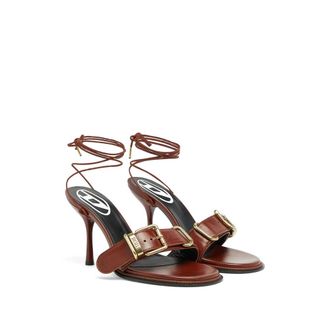 Diesel Calf Leather Stiletto Heels - Brown