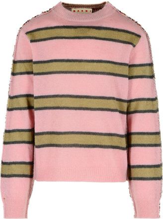Marni Mohair Blend Sweater With Ribbed Detailing