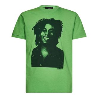 Dsquared2 T-Shirts, male, Green, Size: XS Casual Cotton T-Shirt