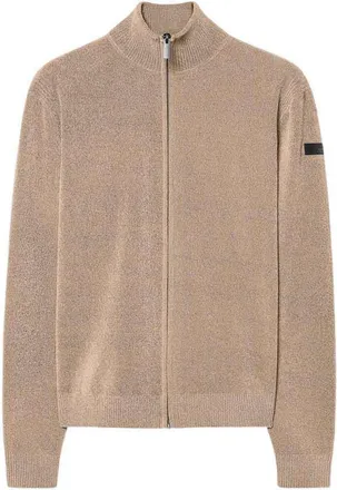 Roberto Ricci Design Velvet zip-up high-neck sweater
