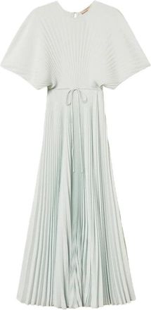 Twin-Set Pleated Maxi Dress with Cinched Waist