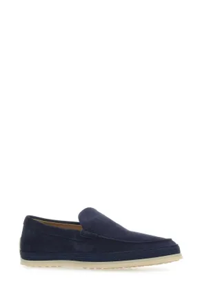 Tod's Mens Blue Suede Loafers 9999 Mocassini
