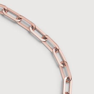 Monica Vinader Rose Gold Bold Paperclip Chain Necklace 20 No Stone