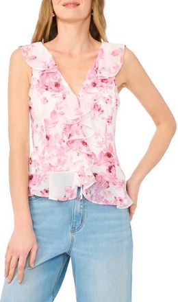 1.State V-Neck Ruffle Top in Orchid Smoke at Nordstrom Rack, Size X-Large