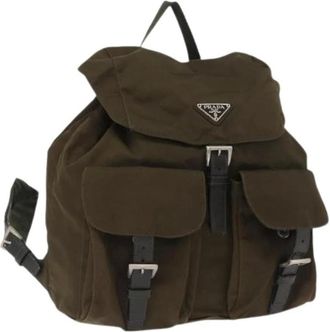Prada Pre-owned Backpacks, female, Green, Size: ONE SIZE Pre-owned Vintage Backpack