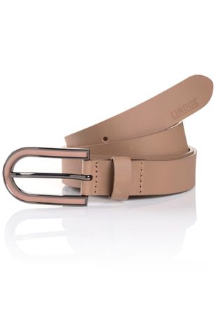 Cinque Lederg&uuml;rtel CINQUE PULA, Damen, Gr. 100, grau (taupe), Rindsleder, unifarben, G&uuml;rtel Lederg&uuml;rtel, Logopr&auml;gung auf der Spitze