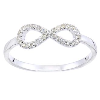 Diamant L'éternel 9kt witgouden ring met 0,15 ct diamant