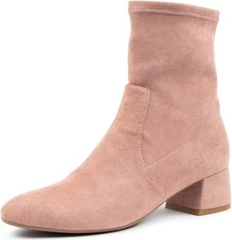 Django & Juliette Womens Checkie Heeled Boots In Blush
