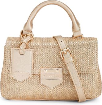 Carvela Womens Maria Mini Top Handle Bag - Gold Fabric - One Size