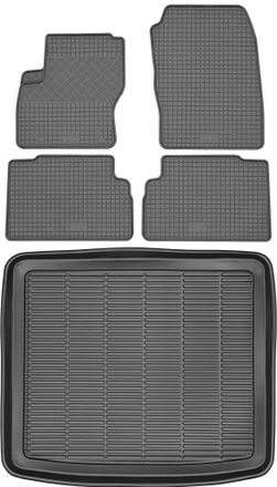 OEM Juego De Alfombrillas De Goma Para Coche Y Alfombrilla Para Maletero Para Ford Grand C-max Minivan (2010-2012)