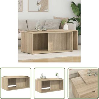 vidaXL Tavoli in legno - Set di Tavolini da Caff&egrave; 2 pcs Rovere Sonoma Legno multistrato