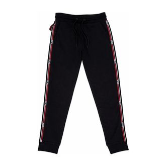 GCDS Sweatpants, male, Black, Size: L Logo Tape Sweatpants