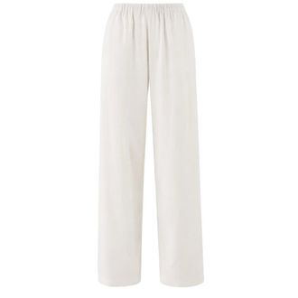 Fabiana Filippi Wide Trousers, female, White, Size: 2XS Elasticated Waist Trousers