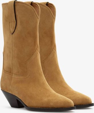 Isabel Marant Womens Dahope Suede Boots In Cognac Suede