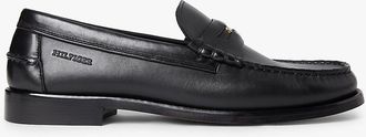 Tommy Hilfiger Mens Leather Penny Loafer - Black - US 11.5 / EU 45