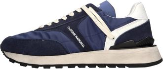 Costume National Su&egrave;de en Stoffen Sneakers - Heren - Sneakers - Blauw - 42 EU - Su&egrave;de - Schoenen