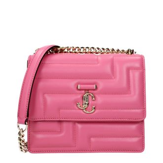 Jimmy Choo London Damess Avenue Schoudertas Roze/Confetto Roze Leer