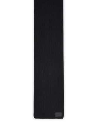 Dolce & Gabbana Dg Patch Scarf In Black Cashmere