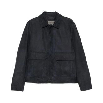 Corneliani Chaqueta de piel - Jackets - Hombre - Azul - 2XL