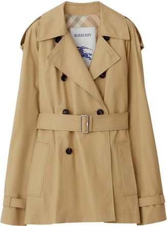 Burberry Womens Belted Cotton Trench Coat