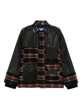 Junya Watanabe x Comme des Garçons check panelled jacket - Zwart