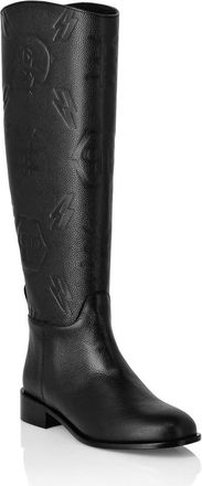 Philipp Plein Boots Lo-Heels Mid Monogram Women in Black at Nordstrom, Size 38