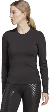 adidas Techfit Control x Rheon Lange Mouw - Dames - Sportshirts - Zwart - S - Polyester - Fitness