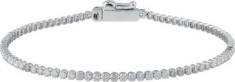 Grown Brilliance 2.00 Carat, Prong Set 10K White Gold Round-cut Lab Grown Diamond Tennis Bracelet (J, VS-SI)