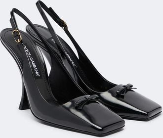 Dolce & Gabbana Patent leather slingback pumps