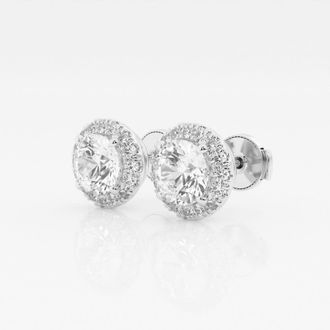 Grown Brilliance 14KT White Gold 1.80 Carat Lab Grown Diamond Stud Earrings for Women