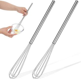 OEM Mini Batidor De 28 Cm - Juego De 2 Utensilios De Cocina De Acero Inoxidable Para Masa, Claras De Huevo Y Crema