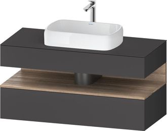 Duravit Duravit - Qatego Consola Mueble Bajo Lavabo, 1 Extra&iacute;ble, 1 Caj&oacute;n