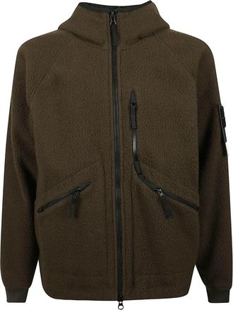 Stone Island Logo Patch Jacket - Heren - Vesten - Groen - M - Truien & Vesten